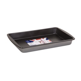 Wham Non-Stick Oven Dish, Steel, Silver/Graphite, 30.5 x 19 x 3.5 cm
