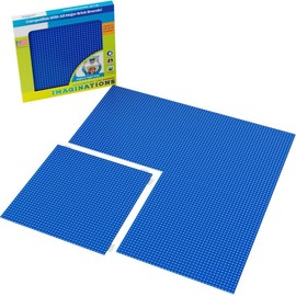 SlabDreamLab 12"X12" Baseplate for All Major Building Bricks and Blocks (Blue, 4-Pack)