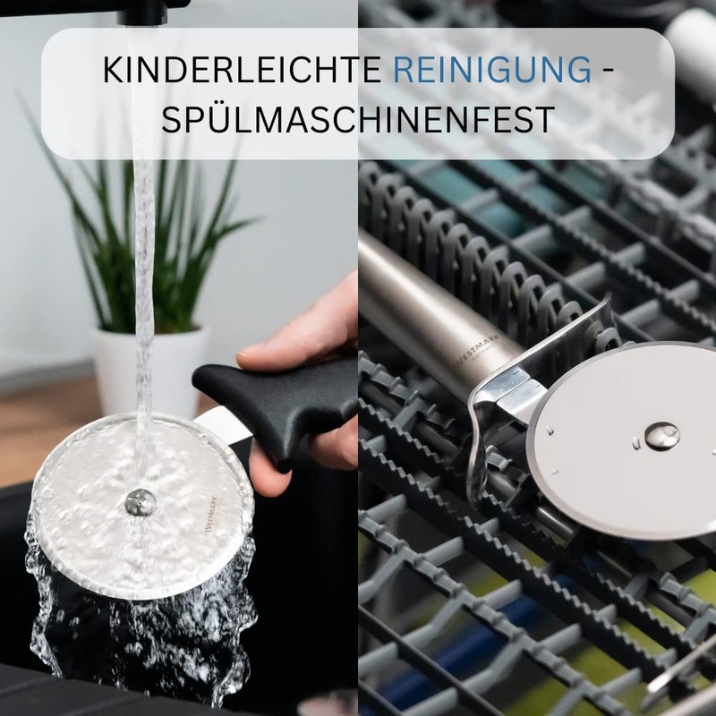 Westmark Profi-Pizzaschneider/XXL-Pizzaroller, Klingenmaß: ø 10 cm, Länge: 23 cm, Rostfreier