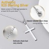 PROSILVER 925 Sterling Silver Cross Necklace Pendant Chain Religious Christian