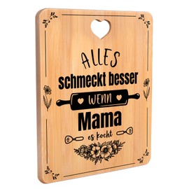 Gifts for Mum on Mother's Day, Bamboo Chopping Board Kitchen, Mum Gift, Mum Birthday Gifts from Daughter and Son on Her Birthday Valentines Christmas
