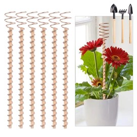 BEITABEI Electroculture Plant Stakes, Long Copper Garden Stakes, Electroculture Copper Coil Antennas for Growing Garden, High-Yield, Eco-Friendly Plants Pole (6)