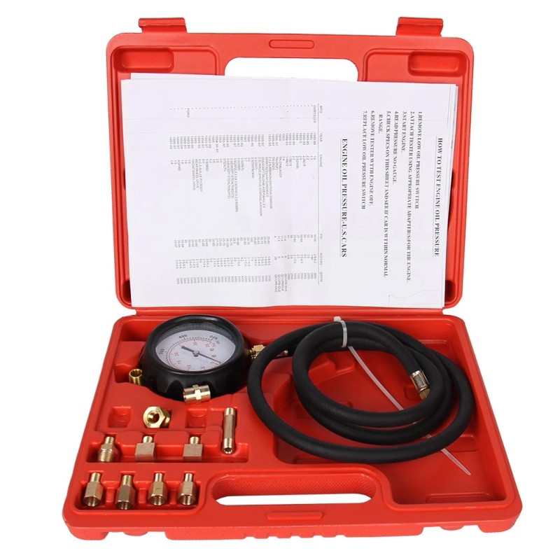 Carbole 0-500PSI Oil Pressure Gauge Tester Kit Engine Transmission Fluid