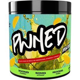 PWNED  Suplemento en polvo a base de Aminoácidos, Vitaminas y Ginseng  Para uso pre entreno (pre workout) y gaming con AstraGin y Dynamine  210
