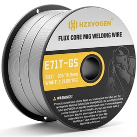 H HZXVOGEN E71T-GS .035''Gasless Flux Core MIG Welding Wire for Steel - 2.2 Pound Spool