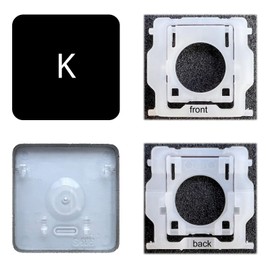 Dolphin.dyl Replacement Individual Key Cap with Hinge for (M1 M2) MacBook Pro A2141 A2251 A2289 A2338 A2442 A2485 MacBook Air A2179 A2337 A2681 (K Key)
