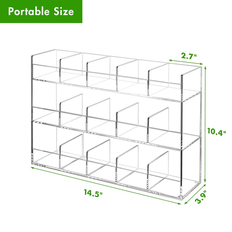 BEYGORM Acrylic Tea Bag Organizer for 270 Tea Packets, No
