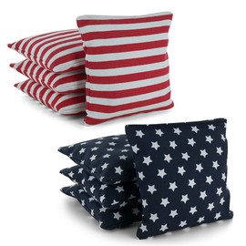 Tailor Spot Cornhole Bean Bags (Set of 8) Standard ACA/ACO Regulation Size Corn Filled 25+ Colors (Stars, Stripes)
