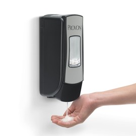 PROVON ADX-7 Push-Style Soap Dispenser, Chrome/Black Finish, for 700 mL PROVON ADX-7 Soap Refills (Pack of 1) - 8772-06