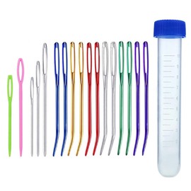 Mivanta 18 Pieces Yarn Needle Set, Curved Darning Needles with Big Eye, Blunt Needles for Hand Sewing, Knitting & Crochet, with Plastic Sewing Needles and Storage Box