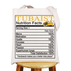 MYSOMY Tubaist Tote Bag - Tuba Player Gift - Tuba Music Lessons Shoulder Bag (Tubaist tb)