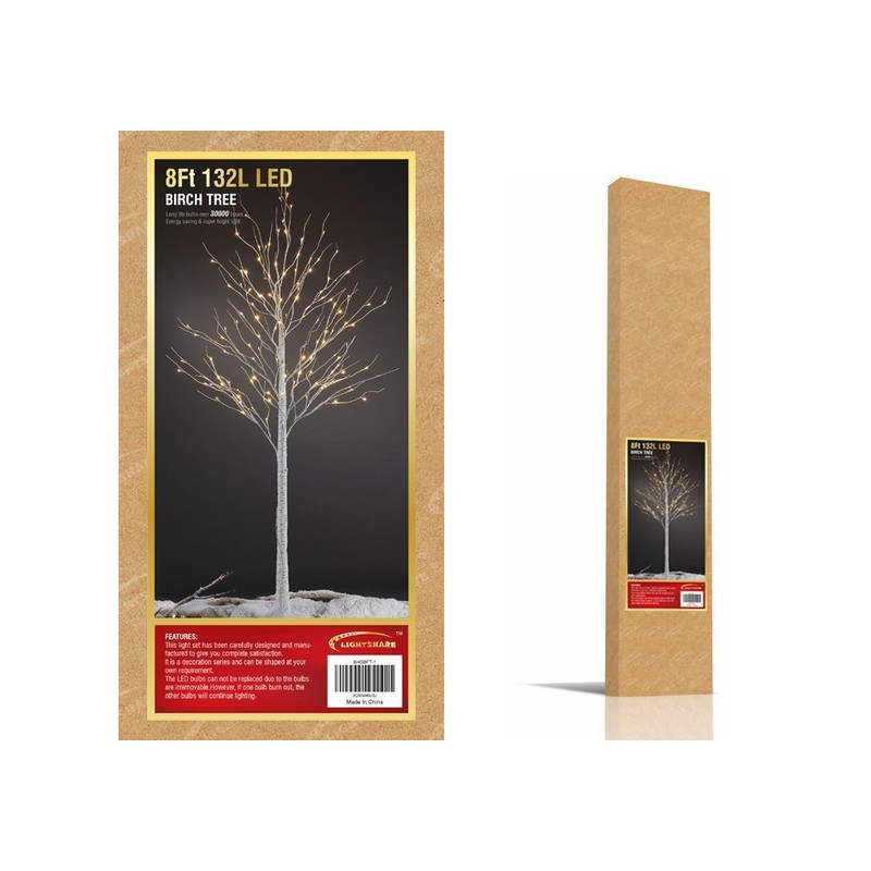 Lightshare LED Birch Tree, 8-Feet