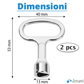 Jonami Chiave Triangolare Bidone Spazzatura Universale Contatore Armadio Gas Acqua Elettricità Riciclo – 2 Pezzi