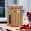 GMMH Holz Vorratsdose aromadicht Bügelverschluss Holz Vorratsbehälter Frischhaltedose Aufbewahrung Kaffeedose