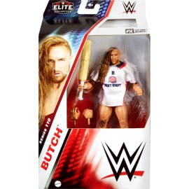 Mattel WWE Elite Figura de acción y Accesorios, Butch Coleccionable de 6 Pulgadas con 25 Puntos de articulación, Aspecto Realista y Manos Intercambiables