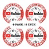 Certified YouTube Mechanic Decals Sticker 5 inch / 4 Pack