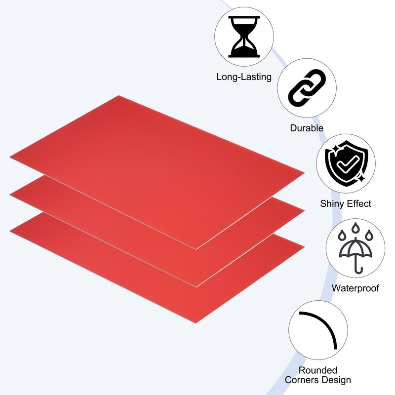PATIKIL 6x10 Inch Anodized Aluminum Sheet Metal, 3Pcs Laser Plates