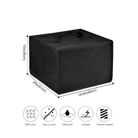 Dust Cover Heat-Resistant Heavy Duty Nylon Waterproof Cover Compatible with Masterbuilt 10 Liter XL MB20012420 Electric Fryer Boiler and Steamer (Black)