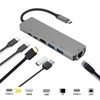 Lightweight Gray Metal 6 In-1 USB C to Type C