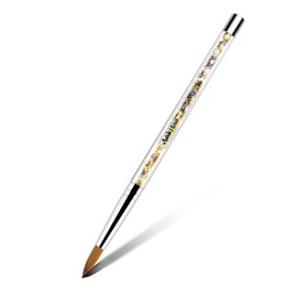 Aokitec Kolinsky Acrylic Nail Brush #20 Sable Acrylic Brush Wood Nail Art Brush for Acrylic Application Polygel Brush Nail Art Manicure Tool