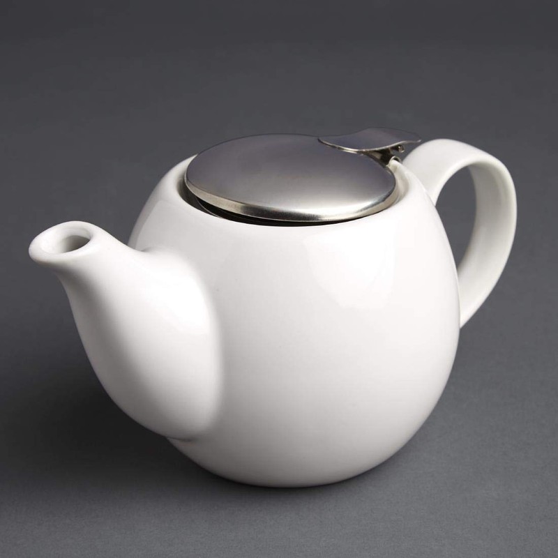 Olympia Cafe Teapot White 510Ml 18Oz Restaurant Catering Tea Innovative