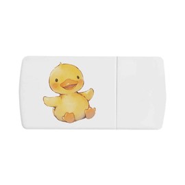 'Happy Yellow Duck Sitting' Pill Box with Tablet Splitter (PI00033490)