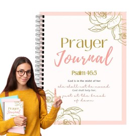 Prayer Journal Notebook | Bible Journaling Notebook | Personal Planners Daily Guided Devotional Journaling Bible Study Supplies for Religious Spiritual Reflection Baptism Church
