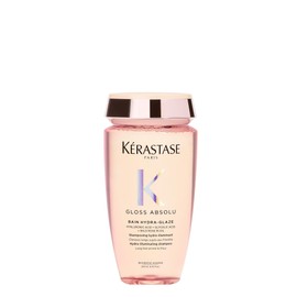 Kérastase Gloss Absolu Bain Hydra-Glaze, Shampoo for Long, Frizz Prone Hair, with Hyaluronic Acid, Glycolic Acid and Wild Rose Oil, for Intense Shine and Volume, 250 ml