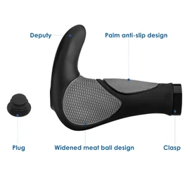 Simpeak Bicycle Grip, Ergo Grip, Inner Diameter 0.9 inches (22 mm), Universal, Durable, Anti-Slip, Shock Absorption, Easy Installation, Tools Included, Left and Right Set