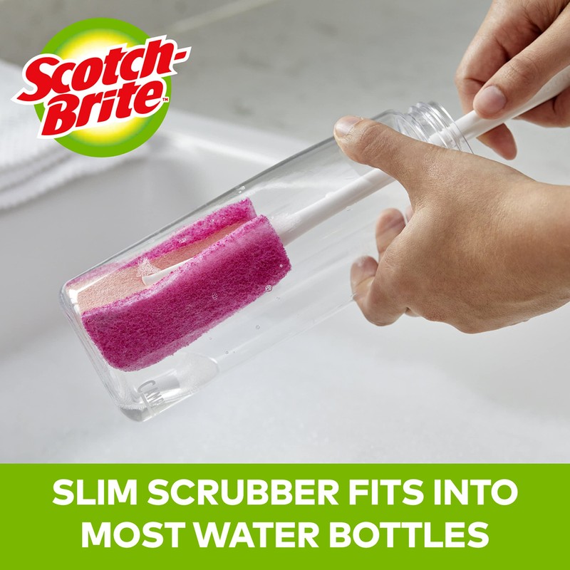 Scotch-Brite Water Bottle Scrubber, Safe On Glass, Plastic and Stainless