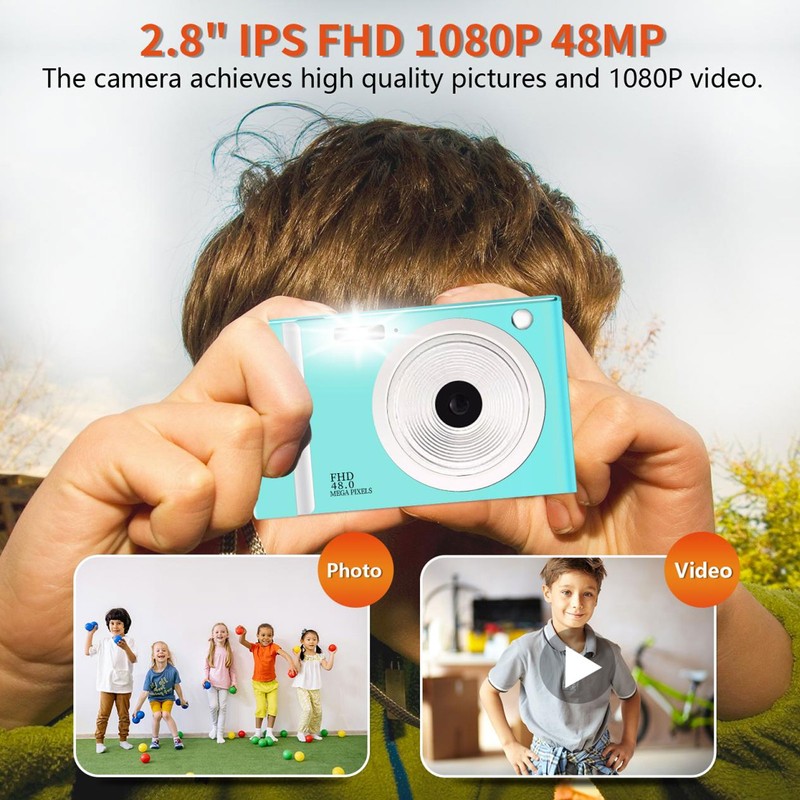 Digital Camera 1080P 48MP 16X Digital Zoom Prevents Shake Face