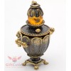 Brass Amber Figurine of Russian Samovar Teapot Totem talisman IronWork