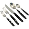 Ginkgo International Lyon 5-Piece Stainless Steel Flatware Place Setting, Ebony,