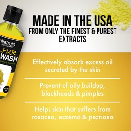 Sulfur Face Wash for Acne – All Natural Sulfur Facial Cleanser for Oily Skin, Breakouts – Healing Skincare Blend with Lemongrass Essential Oil – 4oz Mattifying Cleansing Soap Liquid, Made in USA
