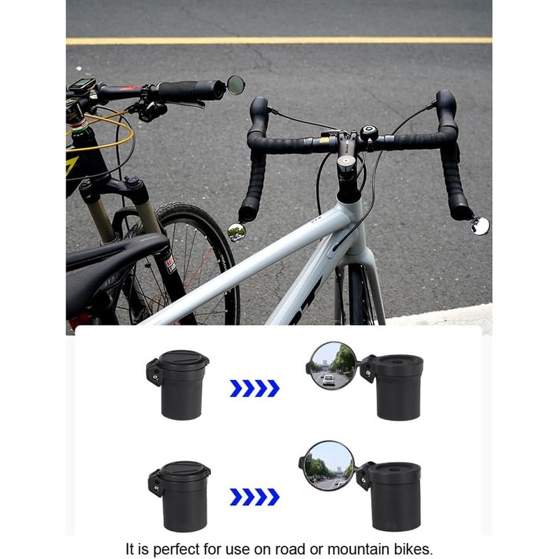 Espejo Retrovisor 360° para Manubrio de Bicicleta 28-32 mm –