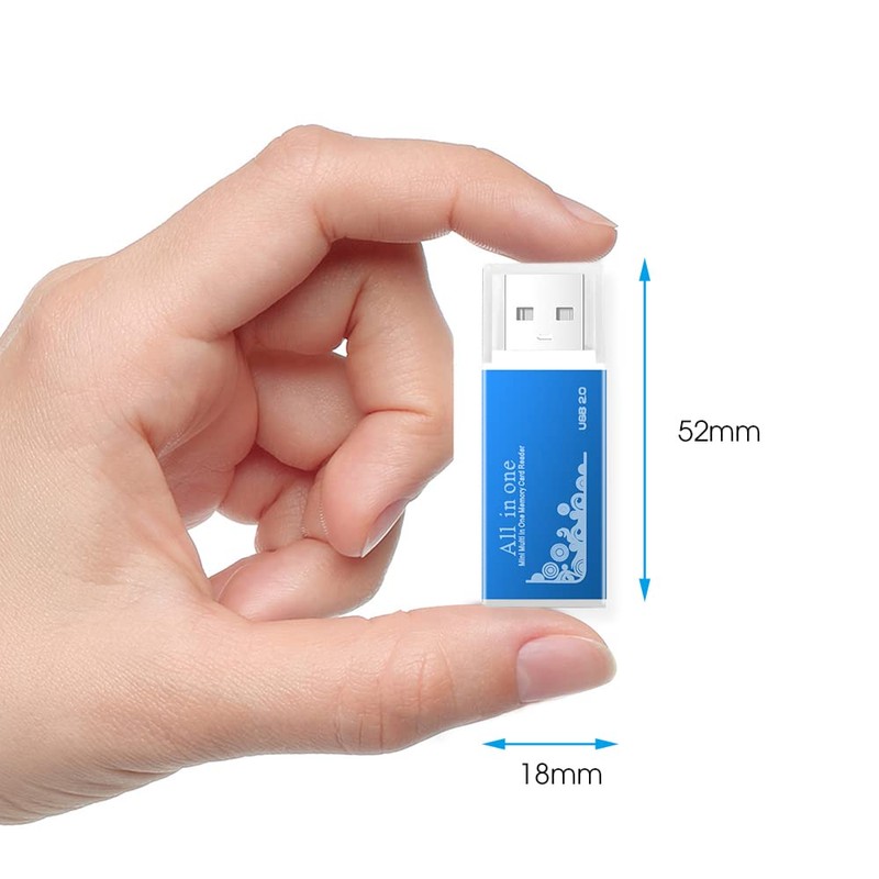 VizGiz 4 Pack All in One Micro SD Card Reader