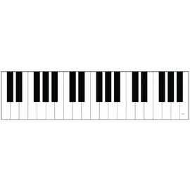 Gear Tatz - Piano Keys - Musical Instrument Car Magnet - 2 X 9 inches - Professionally Made in The USA - Magnetic Decal