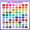 VIDIMAKPRO Alcohol Markers 80 Colors with Base Dual Tip Art