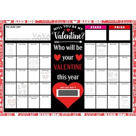 Totally Bonkers - Valentines Day Fundraising Scratch Cards - 40 Square - A5 (148x210mm) - 5 Pack - TB0125 - Blind Card