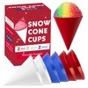[6 Pack] Plastic Reusable Snow Cone Cups for Your Snow