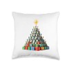 Christmas Tree Mason Trowel Bricklayer Bricklaying Throw Pillow