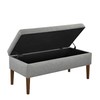 Ball & Cast Storage Ottoman Benches, Walnut & Gray