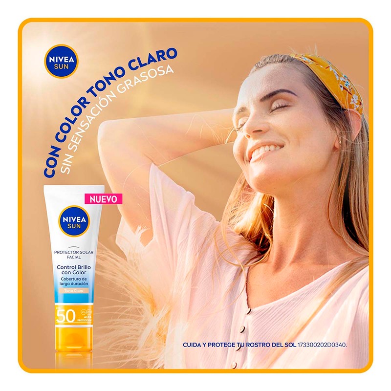 Nivea Sun Face Control De Brillo Tono Claro (50 Ml)