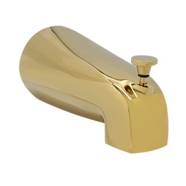 Westbrass Nose Diverter 5-1/2" Brass Tub Spout, Polished Brass, D311-01