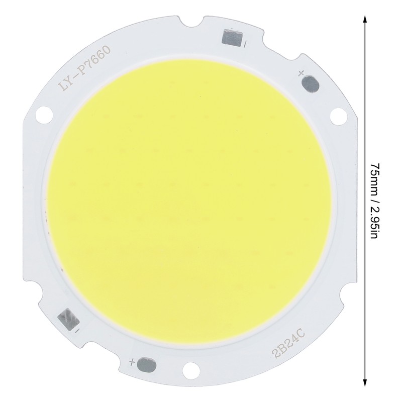 4PCS 75mm Round COB Lamp Bead High Power LED Chip
