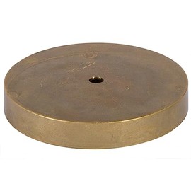 B&P Lamp® Round Unfinished Cast Brass Lamp Base, 4 Inch Diameter
