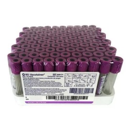 BD Tubo Vacutainer Bd Color Lila Caja Con 100 Piezas
