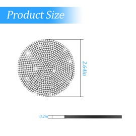 2PCS Bling Car Cup Holder Coaster, Handcrafted Rhinestone Crystal Cup Holder Coaster Anti-Slip Universal for Cars, SUVs, Home, Office, Car Interior Accessories for Women & Men (White)