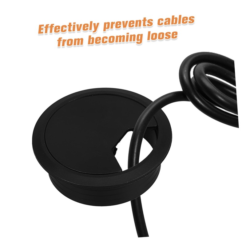 ABOOFAN 9pcs Desk Cable Grommets Durable Plastic Cord Hole Covers