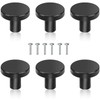 YSFVNP 6 Pcs Black Knobs, Black Door Knobs, Easy to